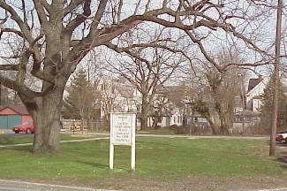 Layton park with sign
